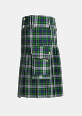 Utility_Forbes_Dress_Tartan_293_kilt_left_image_with_pleated_design_and_adjustable_buckles_for_men