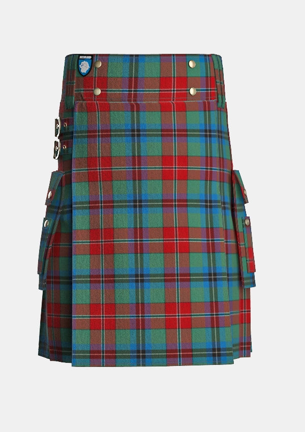 Utility_Ford_Etal_Tartan_6193_kilt_front_image_with_pleated_design_and_adjustable_buckles_for_men