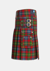 Utility_Forrester_Foster_Tartan_2384_kilt_right_image_with_pleated_design_and_adjustable_buckles_for_men