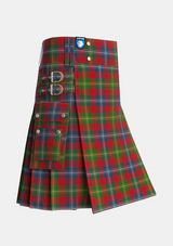 Utility_Forrester_Foster_Tartan_2384_kilt_side_image_with_pleated_design_and_adjustable_buckles_for_men