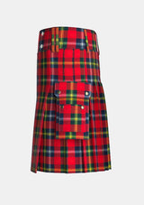 Utility_Forrester_Modern_Tartan_kilt_left_image_with_pleated_design_and_adjustable_buckles_for_men
