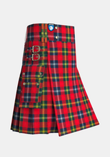 Utility_Forrester_Modern_Tartan_kilt_side_image_with_pleated_design_and_adjustable_buckles_for_men