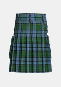 Utility_Forsyth_2_Tartan_2085_kilt_back_image_with_pleated_design_and_adjustable_buckles_for_men