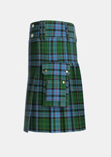 Utility_Forsyth_2_Tartan_2085_kilt_left_image_with_pleated_design_and_adjustable_buckles_for_men