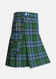 Utility_Forsyth_2_Tartan_2085_kilt_side_image_with_pleated_design_and_adjustable_buckles_for_men