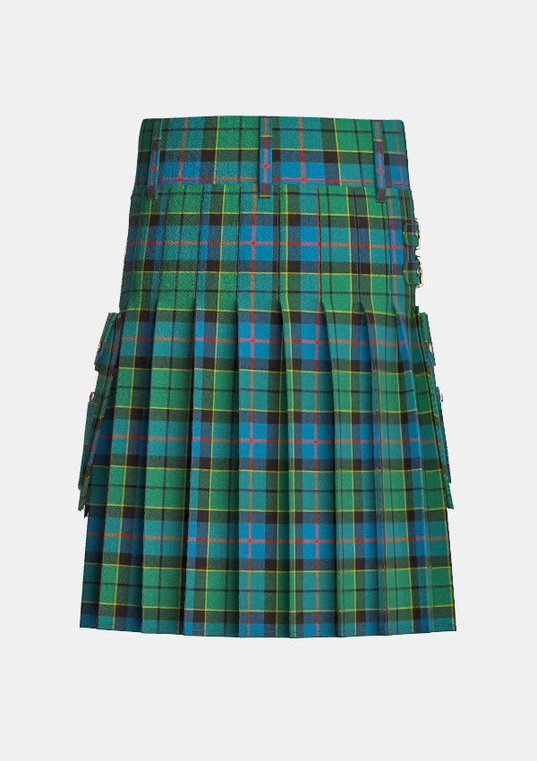 Utility_Forsyth_tartan_1122_kilt_back_image_with_pleated_design_and_adjustable_buckles_for_men