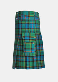 Utility_Forsyth_tartan_1122_kilt_left_image_with_pleated_design_and_adjustable_buckles_for_men
