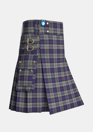 Utility_Fowler_Tartan_7747_kilt_side_image_with_pleated_design_and_adjustable_buckles_for_men