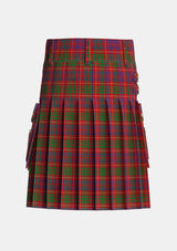 Utility_Fox_Red_Tartan_6312_kilt_back_image_with_pleated_design_and_adjustable_buckles_for_men