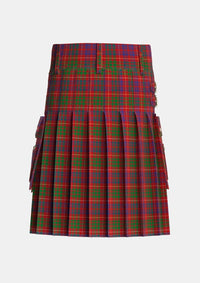 Utility_Fox_Red_Tartan_6312_kilt_back_image_with_pleated_design_and_adjustable_buckles_for_men