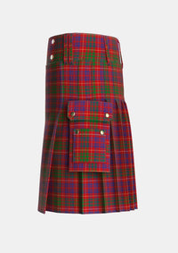 Utility_Fox_Red_Tartan_6312_kilt_left_image_with_pleated_design_and_adjustable_buckles_for_men