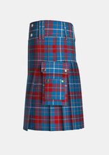Utility_Frame_Tartan_1777_kilt_left_image_with_pleated_design_and_adjustable_buckles_for_men