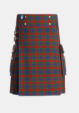 Utility_Fraser_1800_Tartan_392_kilt_front_image_with_pleated_design_and_adjustable_buckles_for_men