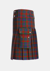 Utility_Fraser_1800_Tartan_392_kilt_left_image_with_pleated_design_and_adjustable_buckles_for_men