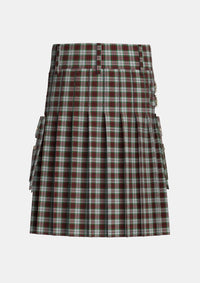Utility_Fraser_Dress_Tartan_1228_kilt_back_image_with_pleated_design_and_adjustable_buckles_for_men