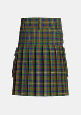 Utility_Fraser_Hunting_1_Tartan_1659_kilt_back_image_with_pleated_design_and_adjustable_buckles_for_men