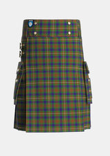 Utility_Fraser_Hunting_1_Tartan_1659_kilt_front_image_with_pleated_design_and_adjustable_buckles_for_men