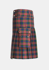 Utility_Fraser_of_Boblainy_Hugh_Tartan_2528_kilt_left_image_with_pleated_design_and_adjustable_buckles_for_men