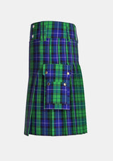 Utility_Freedom_Tartan_kilt_left_image_with_pleated_design_and_adjustable_buckles_for_men