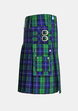 Utility_Freedom_Tartan_kilt_right_image_with_pleated_design_and_adjustable_buckles_for_men