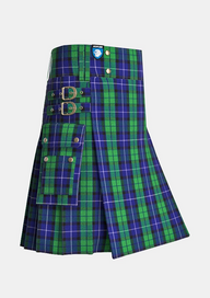 Utility_Freedom_Tartan_kilt_side_image_with_pleated_design_and_adjustable_buckles_for_men