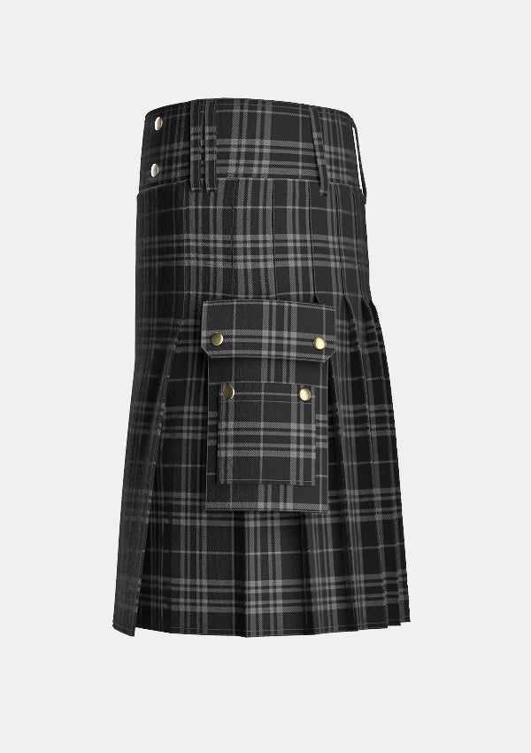 Utility_Freedom_of_Scotland_Tartan_5910_kilt_left_image_with_pleated_design_and_adjustable_buckles_for_men