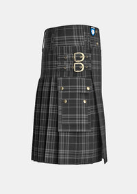 Utility_Freedom_of_Scotland_Tartan_5910_kilt_right_image_with_pleated_design_and_adjustable_buckles_for_men