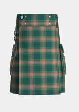 Utility_Gallagher_Ancient_Tartan_4053_kilt_front_image_with_pleated_design_and_adjustable_buckles_for_men