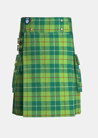 Utility_Galloway_Hunting_tartan_1467_kilt_front_image_with_pleated_design_and_adjustable_buckles_for_men