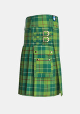 Utility_Galloway_Hunting_tartan_1467_kilt_right_image_with_pleated_design_and_adjustable_buckles_for_men