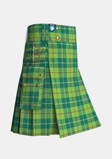 Utility_Galloway_Hunting_tartan_1467_kilt_side_image_with_pleated_design_and_adjustable_buckles_for_men