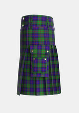 Utility_Gammell_1978_Personal_Tartan_4970_kilt_left_image_with_pleated_design_and_adjustable_buckles_for_men