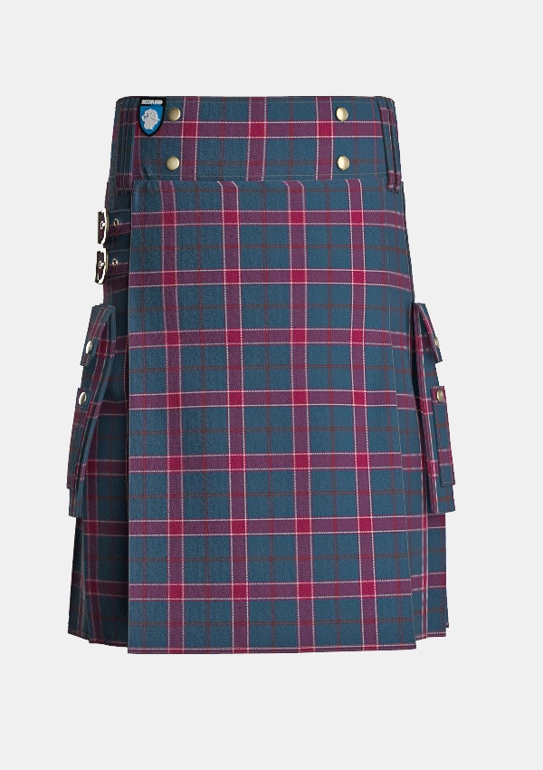 Utility_Gavin_Tartan_4960_kilt_front_image_with_pleated_design_and_adjustable_buckles_for_men