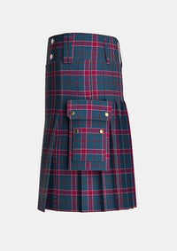 Utility_Gavin_Tartan_4960_kilt_left_image_with_pleated_design_and_adjustable_buckles_for_men