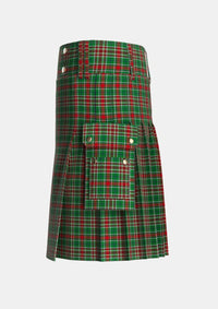 Utility_Gayre_Bodyguard_2_Tartan_1154_kilt_left_image_with_pleated_design_and_adjustable_buckles_for_men