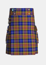 Utility_German_Tartan_3190_kilt_front_image_with_pleated_design_and_adjustable_buckles_for_men