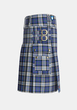 Utility_Gillies_Dress_Blue_Tartan_637_kilt_right_image_with_pleated_design_and_adjustable_buckles_for_men