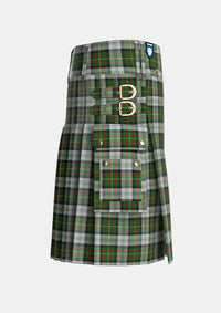 Utility_Gillies_Dress_Green_Tartan_638_kilt_right_image_with_pleated_design_and_adjustable_buckles_for_men