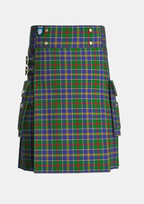 Utility_Glasgow_City_of_Culture_Tartan_4994_kilt_front_image_with_pleated_design_and_adjustable_buckles_for_men