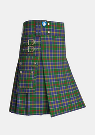 Utility_Glasgow_City_of_Culture_Tartan_4994_kilt_side_image_with_pleated_design_and_adjustable_buckles_for_men