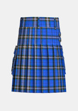 Utility_Glasgow_University_Tartan_kilt_back_image_with_pleated_design_and_adjustable_buckles_for_men