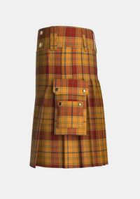 Utility_Glen_Affric_tartan_2090_kilt_left_image_with_pleated_design_and_adjustable_buckles_for_men