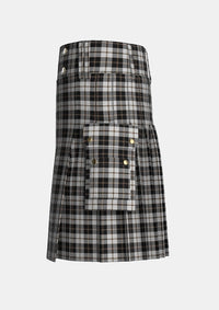 Utility_Gleneagles_Tartan_5030_kilt_left_image_with_pleated_design_and_adjustable_buckles_for_men