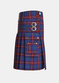 Utility_Glenn_Tartan_5930_kilt_right_image_with_pleated_design_and_adjustable_buckles_for_men