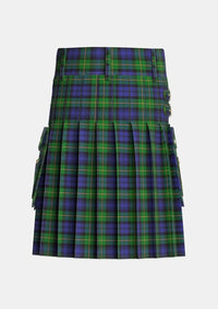 Utility_Gordon_2_Tartan_223_kilt_back_image_with_pleated_design_and_adjustable_buckles_for_men