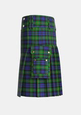 Utility_Gordon_2_Tartan_223_kilt_left_image_with_pleated_design_and_adjustable_buckles_for_men