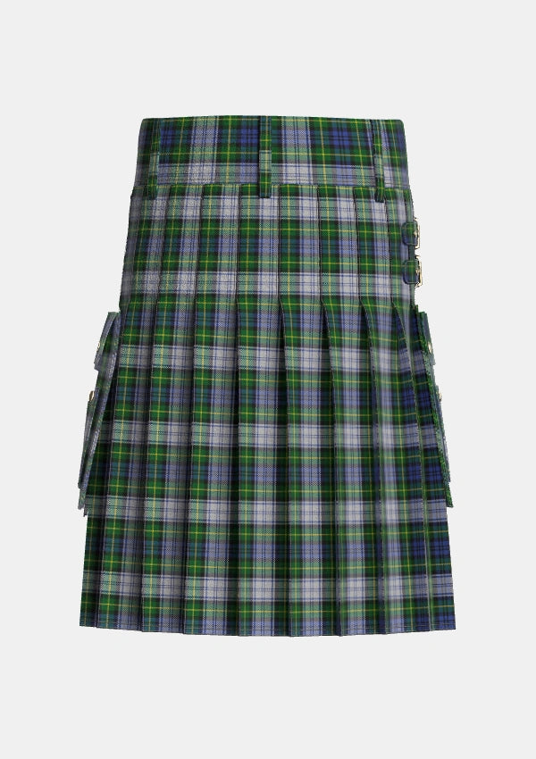 Utility_Gordon_Dress_1_Tartan_3594_kilt_back_image_with_pleated_design_and_adjustable_buckles_for_men