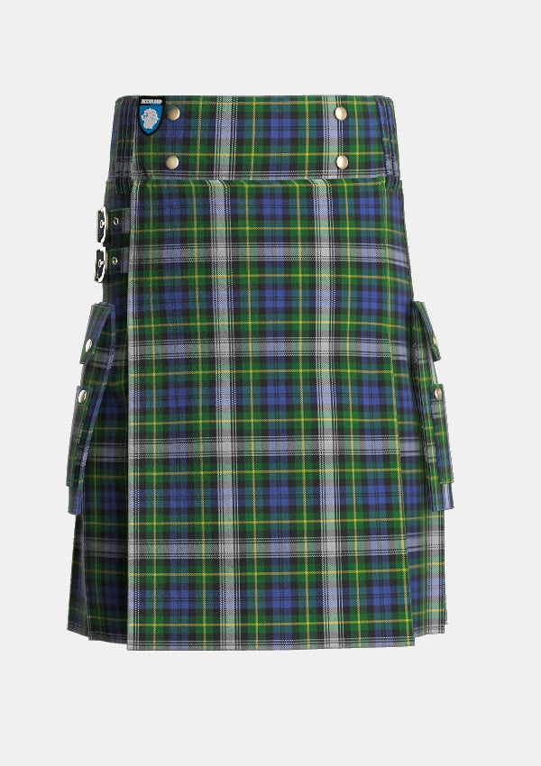 Utility_Gordon_Dress_2_Tartan_305_kilt_front_image_with_pleated_design_and_adjustable_buckles_for_men