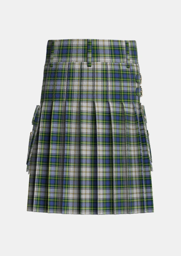 Utility_Gordon_Dress_4_Tartan_347_kilt_back_image_with_pleated_design_and_adjustable_buckles_for_men
