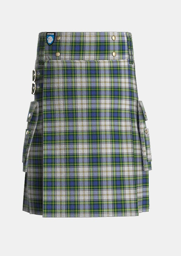 Utility_Gordon_Dress_4_Tartan_347_kilt_front_image_with_pleated_design_and_adjustable_buckles_for_men